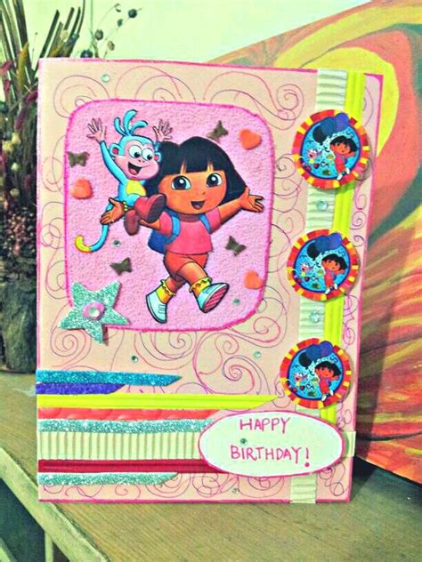 Dora the explorer, girly b'day card! | Dora the explorer, Dora, Happy ...