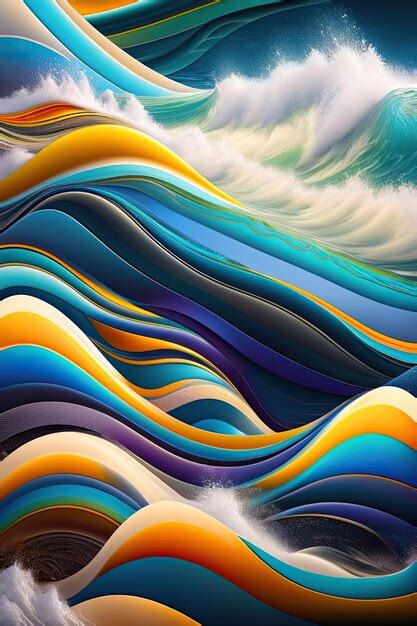 Premium AI Image | Abstract Water Waves Background