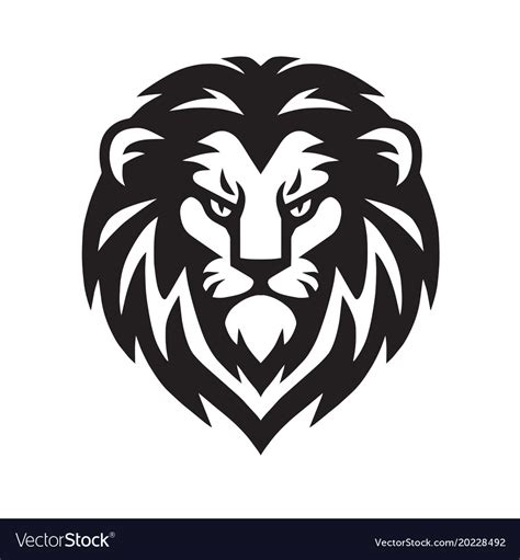 Lion head Royalty Free Vector Image - VectorStock