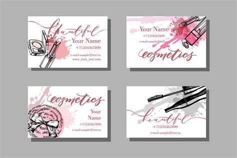 Templates Makeup business card. | Creative Business Card Templates ...