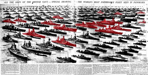 The Royal Navy in 1939, as published by *The Daily Telegraph.* Ships ...