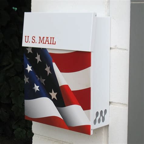 Mailbox with USA flag | Mailbox design, Modern mailbox, Wall mount mailbox