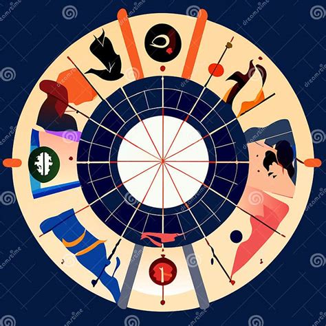 Astronomical Chart. Vector Illustration of Astrological Symbols Stock ...