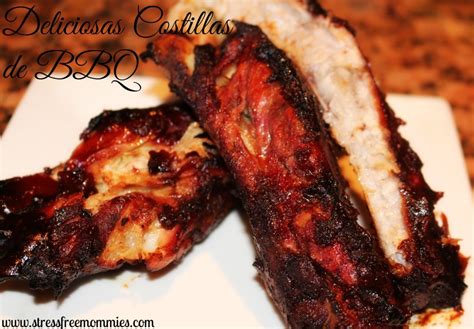 Delicious BBQ Spare Ribs/ Deliciosas Costillas en BBQ - Stress Free Mommies