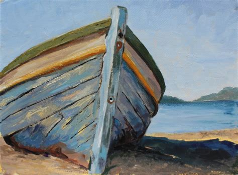 Marco A. Vazquez: oil painting boat