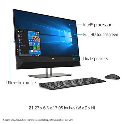 HP Pavilion 24-inch All-in-One Computer, Intel Core i7+8700T, 8 GB RAM ...