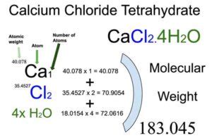 Calcium Chloride Tetrahydrate (CaCl2.4H2O) Molecular Weight Calculation ...