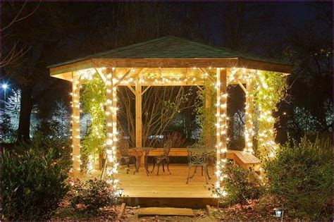 Outdoor Gazebo String Lights | Pergola Design Ideas