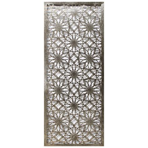 Floral Laser-Cut Metal Wall Art Panel, 20" x 48" | At Home