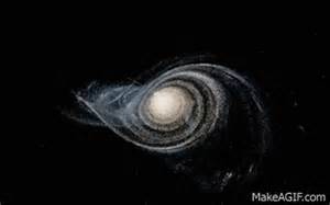 Andromeda/Milky Way collision (simulation) on Make a GIF