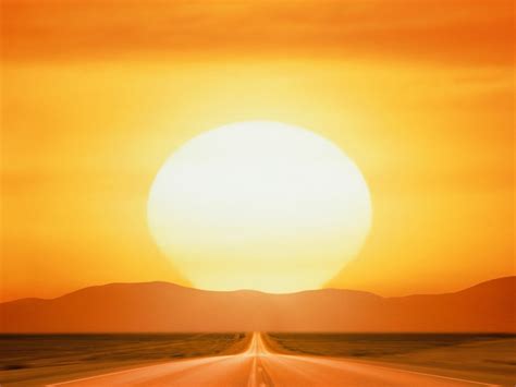 Sunset With Road Background For PowerPoint, Google Slide Templates ...