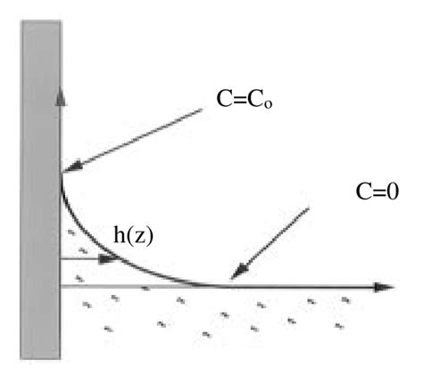 Static meniscus of fluid with surface tension [8] | Download Scientific ...