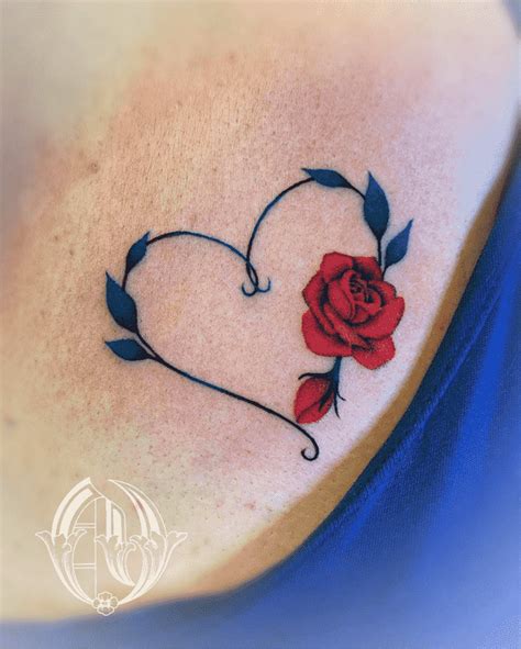 Heart Tattoo Design Ideas Images | Heart tattoo designs, Rose tattoos ...