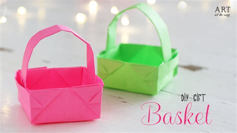 DIY Paper Basket : How to Make Easy Paper Basket for Gifts - Crafts Road