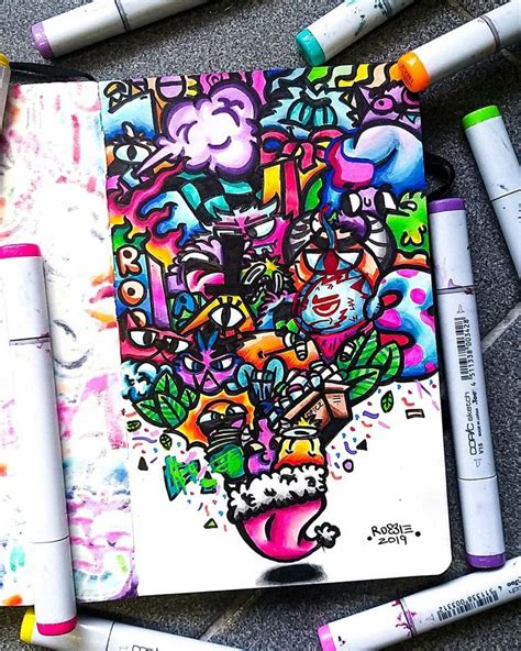 Pin by Joy Chen on Graffiti board | Doodle art drawing, Marker art ...