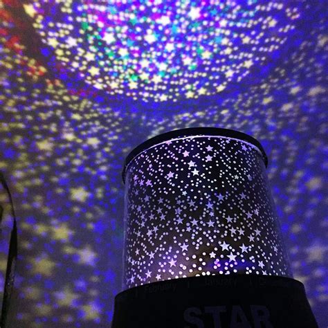 LED Night Light For Kids Rotating Star Projector Colorful Lamp Figurine ...