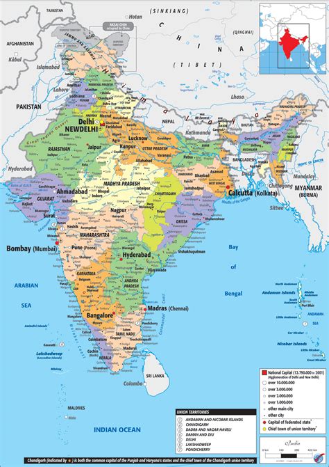 India Political Map - Graphic Education