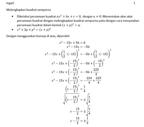 Dengan menggunakan kuadrat sempurna, tentukan akar...