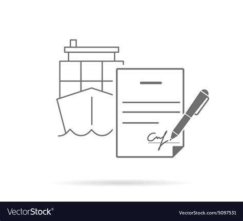 Signing contract Royalty Free Vector Image - VectorStock