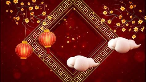 Traditional Lunar Year Background Hanging Lanterns Stock Footage Video ...