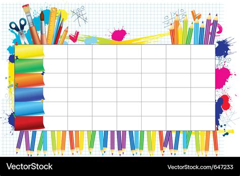 School timetable Royalty Free Vector Image - VectorStock