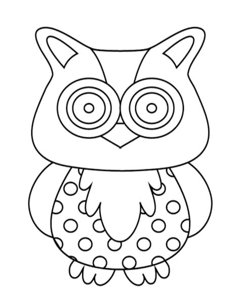 Simple Snowy Owl Drawing