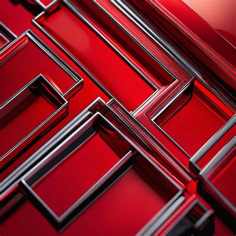 Premium AI Image | Red rectangle shaped abstract background