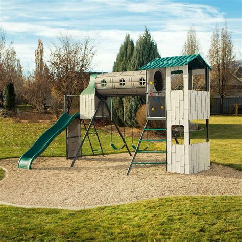 Lifetime Outdoor Playset Jungle Gym Swing Set Tunnel