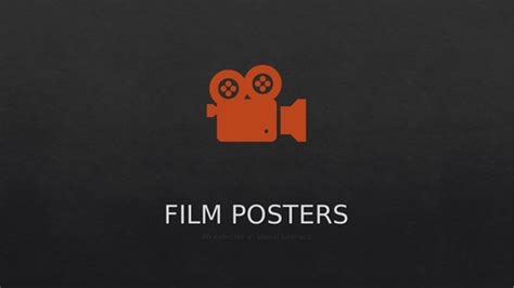 Visual techniques through film posters | Teaching Resources