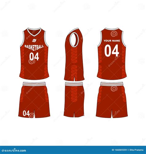 Basketball Jersey Set Template Collection. Stock Vector - Illustration ...