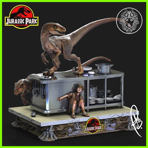 Velociraptor Jurassic Park Kitchen Scene