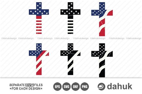 American Flag Cross svg , Cross svg , Silhouette , Clipart , Cuttable ...