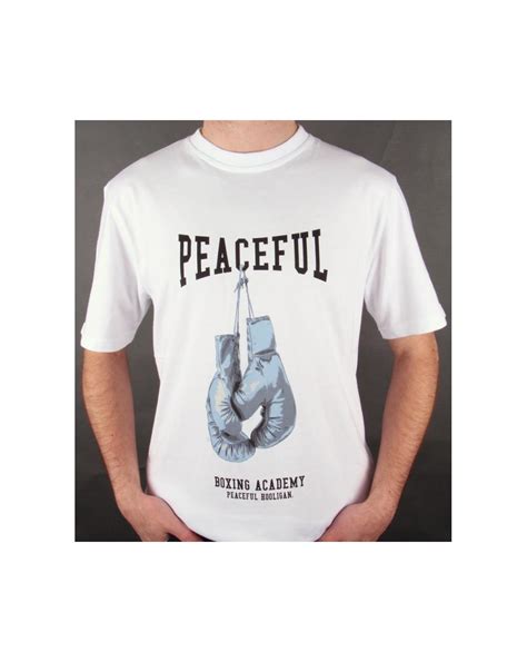 Peaceful Hooligan Gloves T-shirt White - T Shirts from 80s Casual ...