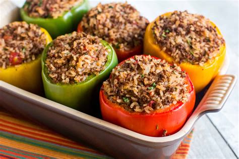 Stuffed Pepper Recipe with Ground Beef and Rice