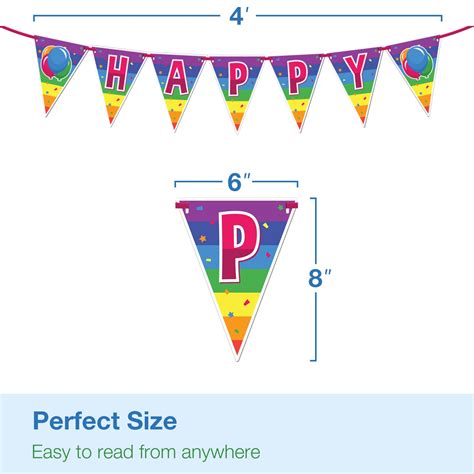 Happy Birthday Banner - Kids Birthday Decorations for Boys or Girls ...