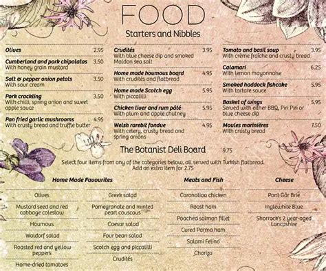 The Botanist Menu, Menu for The Botanist, Deansgate, Manchester - Zomato UK