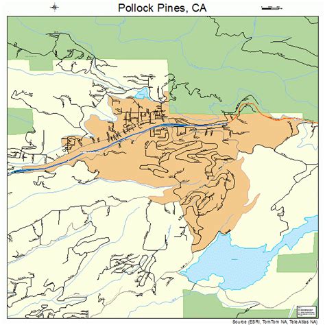 Pollock Pines California Street Map 0658030