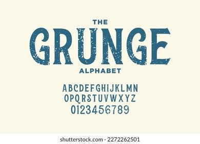 Vintage Retro Alphabet Distressed Grunge Font Stock Vector (Royalty ...