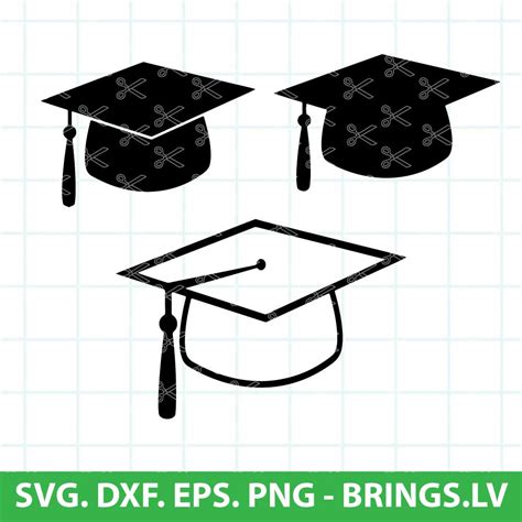 Graduation Cap SVG DXF PNG EPS Cut Files for Cricut and Silhouette ...