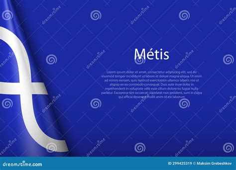 Flag of Metis, Ethnic Group, Isolated on Background with Copyspa Stock ...