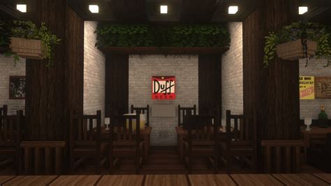 Minecraft | Pub/Bar interior design Minecraft Map