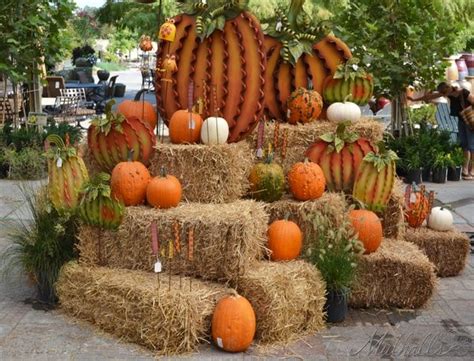 Fall festival decorations, Fall outdoor decor, Pumpkin display