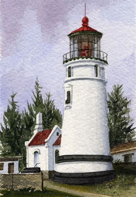 Umpqua River Lighthouse Winchester Bay Oregon. White Tower - Etsy