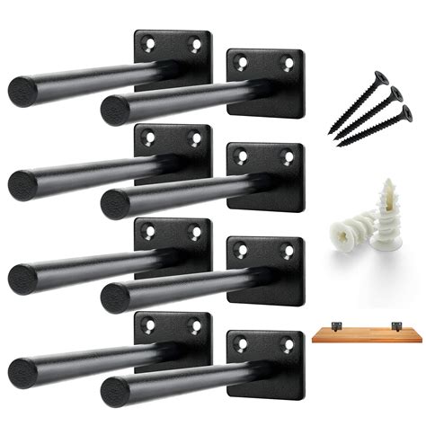 Buy BATODA - Solid Steel Floating Shelf Bracket (8 pcs) - Blind Shelf ...