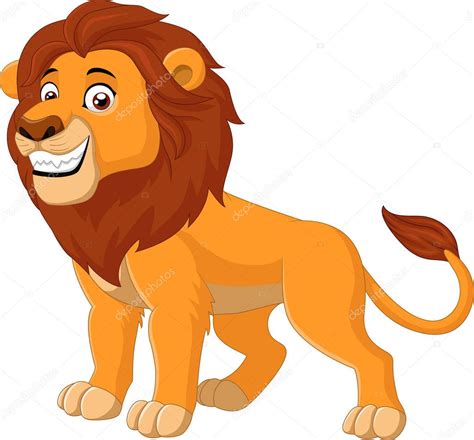 Cartoon funny Lion walking — Stock Vector © tigatelu #133295508