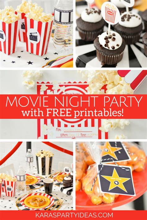 Kara's Party Ideas Movie Night Party with FREE Printables! | Kara's ...