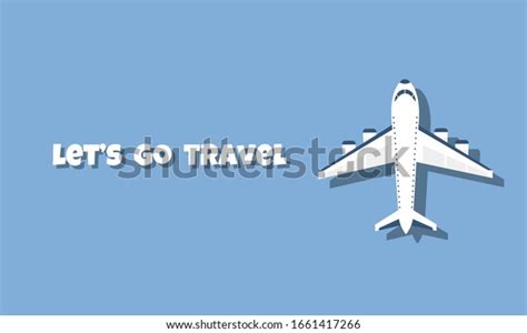 Plane Top View Vector Illustration Airplane Stock Vector (Royalty Free ...