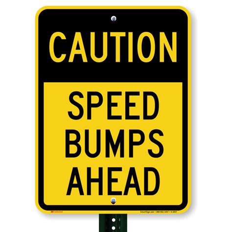 Aluminum Speed Bump Sign, SKU: K-2057