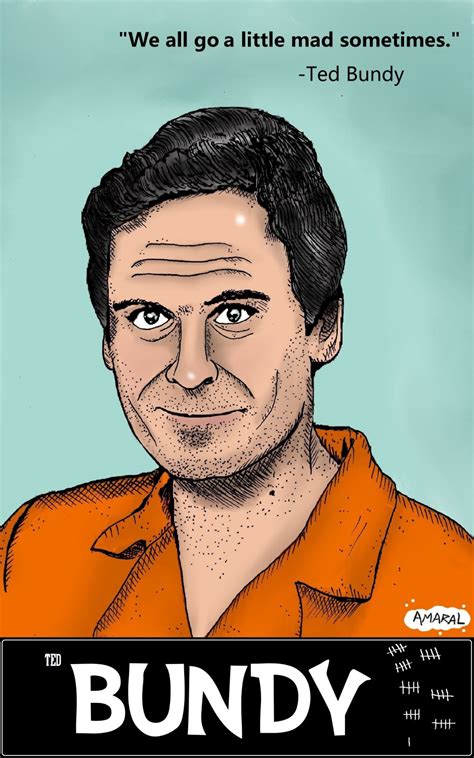 Ted Bundy Serial Killer Amaral Cartoons Poster