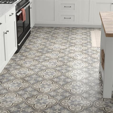 Itona Tile Encausto 8" x 8" Porcelain Spanish Wall & Floor Tile ...